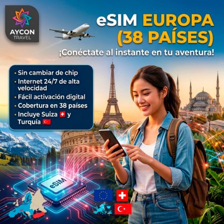 eSIM Europe (38 pays, Suisse et Turquie incluses)